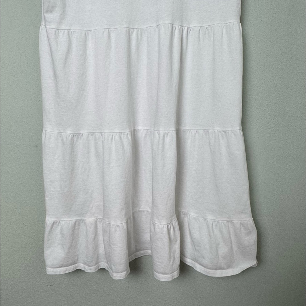 J. CREW Broken-in jersey tiered mini‎ dress in white size medium - Picture 12 of 15